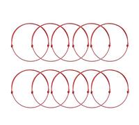 Vdaxvme 10 pz moda rosso stringa semplice corda sottile regolabile treccia corda braccialetto braccialetti per donne ragazze stringa rossa regalo di compleanno coppia, Misura unica, come descritto