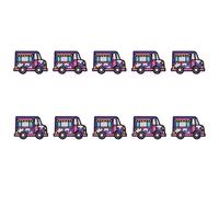 Vdaxvme 10 toppe adesive termoadesive a tema auto ricamate per abbigliamento, jeans, borse, cappelli, decorazione per cucito, adesivo colorato per ricamo auto
