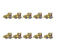 Vdaxvme 10 toppe adesive termoadesive a tema auto ricamate per abbigliamento, jeans, borse, cappelli, decorazione per cucito, adesivo colorato per ricamo auto