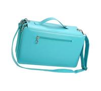 Vdaxvme 120 slot grande capacità multi-strato Marker Case con tracolla in pelle Art Marcatori borsa da trasporto, Blu lago, 35x10x19cm