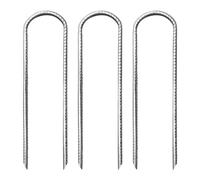 Vdaxvme 3 pezzi L/Ushape trampolini Rebars paletti in acciaio zincato ancoraggio a terra Paesaggio Giardino Paletti Tenda Chiodi di fissaggio