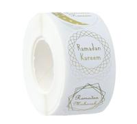 Vdaxvme 500 etichette adesive rotonde autoadesive per Eid Mubaraks, etichette decorative rotonde per feste
