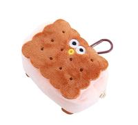 Vdaxvme Accessorio portatile morbido dei materiali del poliestere dei capibara dei sacchetti della moneta adorabile alla moda per lo studente e alla moda, Biscotto, 9 cm