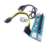 Vdaxvme Adattatore GPU Extender con cavo USB 3.0, cavo di alimentazione, scheda PCIe da 1X a 16X per laptop, scheda grafica esterna, scheda PCIE con cavo di alimentazione