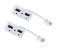 Vdaxvme Adattatore splitter multiuso per linee telefoniche britanniche per estendere le reti di comunicazione tradizionali con adattatori telefonici cablati