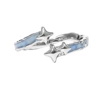 Vdaxvme Anelli blu alla moda con pianeti e stelle, accessorio portatile per occasioni speciali, abbigliamento casual
