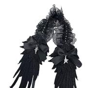 Vdaxvme Angelic Wing Anime - Fascia per capelli in pizzo con fiocco e ciondolo a forma di stella, per donne e ragazze, per tutte le età, per occasioni speciali