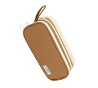 Vdaxvme Astuccio semplice Astuccio per penne di grande capacità astucci per matite estetiche astuccio portapenne organizer da scrivania, Caff, 225*110*70mm