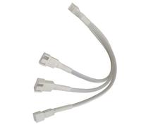 Vdaxvme Cavo splitter a 4 pin da 1 a 3 porte con cavo a manicotto per interferenze per sistemi multi ventola, cavo splitter di sincronizzazione di espansione