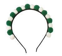 Vdaxvme Cerchietto per capelli con pompon, fascia per capelli di Natale, cerchietto per capelli di Natale, vestito da festa di Capodanno