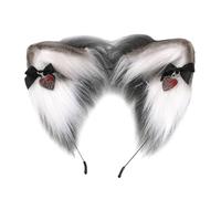 Vdaxvme Cerchietto per capelli per Halloween, vampiri, demoni, lupo, orecchie, cerchietti per capelli, misura regolabile, per adulti, uomini e donne