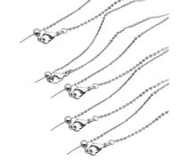 Vdaxvme Collana da donna, 5 pezzi, regolabile, con chiusura ad ago, catenina piatta, alla moda, accessorio artigianale, Box necklace 2, Zinco, Zirconia cubica