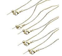 Vdaxvme Collana da donna, 5 pezzi, regolabile, con chiusura ad ago, catenina piatta, alla moda, accessorio artigianale, Box necklace 2, Zinco, Zirconia cubica
