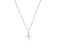 Vdaxvme Collana da donna semplice con ciondolo a forma di stella, collana girocollo per donne per una ragazza dolce e fresca, anniversario, compleanno, metallo, zirconia cubica