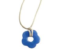 Vdaxvme Collana girocollo con ciondolo a forma di fiore in acrilico dopamina, bellissimo gioiello da collo per eventi casual o formali, Acrilico, Zirconia cubica