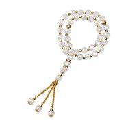 Vdaxvme Collane per le donne 10mm Preghiera Bead 33 Rosario Perline Pregare Bella Religione 7 Colori Opzionale, Resina, Zirconia cubica