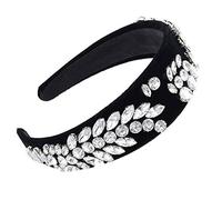 Vdaxvme Donne per H Hoop Pearl Bead Lusso Heavy Duty Fascia Oro Lega Fiore per H Hoop