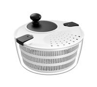 Vdaxvme Doppio cestino disidratatore per insalata manuale per girare l'essiccatore 4L contenitore trasparente efficiente Espunger per acqua vegetale non tossico ABS centrifuga per insalate