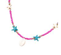 Vdaxvme Elegante collana a strati per gite in spiaggia e tutti i giorni, alla moda, con perline regolabili, 21cm50cm, Perline