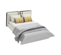Vdaxvme Elegante Crema Solido ABS Polistirolo Singolo Letto Piccolo Per Casa Modello Camera Da Letto Costruito Con Piano Morbido E Integrato Giocattolo Casa Stile Camera Da Letto Mobili