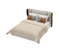 Vdaxvme Elegante Crema Solido ABS Polistirolo Singolo Letto Piccolo Per Casa Modello Camera Da Letto Costruito Con Piano Morbido E Integrato Giocattolo Casa Stile Camera Da Letto Mobili