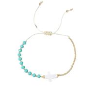 Vdaxvme Elegante crocifisso in rilievo fatto a mano gioielli da polso in cristallo multicolore per uso quotidiano braccialetto fatto a mano con perline di, Misura unica, come descritto