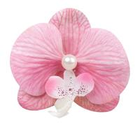 Vdaxvme Elegante fermaglio per capelli a forma di fiore, fatto a mano, ornamento per capelli Phalaenopsis, elegante barretta per uso quotidiano e festival