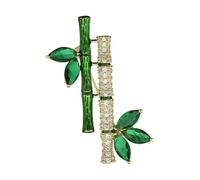 Vdaxvme Elegante spilla a forma di nodo in bambù realizzata in robusta lega Zines per stili unici e fascino sofisticato elegante, 4.2cm, Zinco
