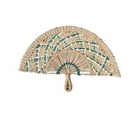 Vdaxvme Fan fatto a mano di raffreddamento tessuto a mano di colore del fan della paglia di colore per le