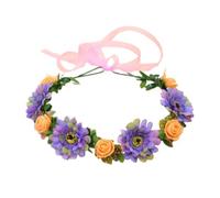 Vdaxvme Fasce per capelli da donna corona di fiori da sposa per forniture per feste di nozze ghirlande floreali corona per capelli ghirlanda per capelli fasce floreali