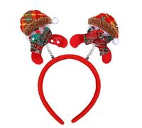 Vdaxvme Fascia per capelli a tema natalizio primaverile sciarpa in peluche Babbo Natale/Orso Cerchietto per capelli per feste Accessori per capelli per adulti