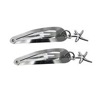 Vdaxvme Fermaglio per capelli a forma di cuore con foglia argentata, accessorio per capelli da ragazza, come descritto