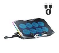 Vdaxvme Gaming Laptop Cooling Pad RGB Ultra-sottile Radiatore 8 Ventole Silenziose Regolabile Notebook Cooler Stand per Laptop 12-18 Pollici