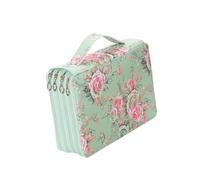 Vdaxvme Grande astuccio multifunzione con 200 scomparti, con cerniera, per ragazze, ragazzi, adulti, Verde, 28x20x8cm