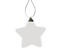 Vdaxvme Il trasferimento di calore ha stampato il pendente di Natale stampato fronte-retro del cuore/stella/pendente di sublimazione termica rotonda
