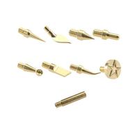 Vdaxvme Inserto di calore Dado Punta in ferro Set di calore Strumento di inserimento Punta per saldatore Stampa 3D Modifica Strumento di finitura Filo in ottone Incorporato