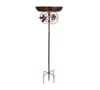 Vdaxvme Multifunzionale Giardino Bird Bath Feeder Picchetti con ciotole in ferro per attirare uccelli selvatici tutto l'anno Prati Decorazione per tutte le stagioni Giardino Uccelli Bagno Palo