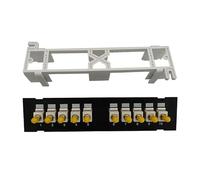 Vdaxvme Pannello di fibra ottica di sostegno 1U del pannello della st di 10 porti per Wallmount a 19 pollici o il rack mount giù il blocco