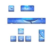 Vdaxvme PBT 8 chiavi OEM Altezza Keycap meccanico Keycap Sublimazione a cinque lati Spazio Keycap Inserisci le direzioni Tastiera Meccanica Keycaps