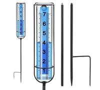 Vdaxvme Pluviometri ad alta precisione Telaio in metallo stabile per affidabilità Misurazione delle precipitazioni in giardini e configurazioni facili da installare per la decorazione del giardino