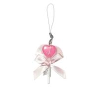 Vdaxvme Portachiavi con ciondolo a forma di stella e cuore, con ciondolo a forma di lecca-lecca, accessorio unico per le donne, Love 2