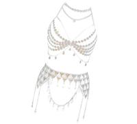 [Vdaxvme] Pratica catena per la vita e il petto Ensemble Accessorio alla moda portatile Nightclub Stage Performance Uso quotidiano