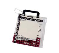 Vdaxvme Sacchetti riutilizzabili e adatti ai bambini e custodia per foto, organizer per carte di credito, perfetto per viaggi, indispensabili in PVC, Rosso e nero