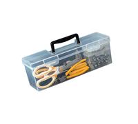 Vdaxvme Scatola organizer trasparente per attrezzi, robusta, multiuso, con coperchio, contenitore impermeabile per attrezzi