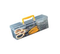Vdaxvme Scatola organizer trasparente per attrezzi, robusta, multiuso, con coperchio, contenitore impermeabile per attrezzi