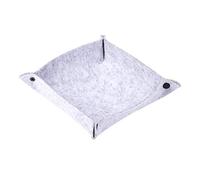 Vdaxvme Scatola portaoggetti pieghevole quadrata in feltro vassoio per dadi da tavolo gioielli per portafoglio monete desktop vari bidoni pomodori a cubetti con peperoncini verdi