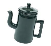 Vdaxvme Scena antica 1/12 case delle bambole Caldaie da caffè in metallo coperchio incernierato in miniatura collezionista pezzo decorativo bollitore elettrico in metallo case delle bambole