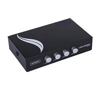 Vdaxvme Selettore USB 2.0 4 porte 4 computer che condividono dispositivi USB Scambio pulsante per condividere tastiera stampante montaggio