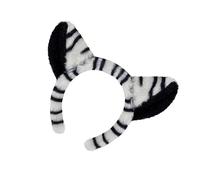 Vdaxvme Set completo per bambini, cerchietto con orecchie, coda e papillon incluso, 1/3 pezzi per cosplay e Halloween, divertimento Halloween Cosplay, Orecchie Ze Nere, taglia unica