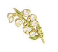 Vdaxvme Spilla a forma di teschio con giglio della valle dal design unico con materiali in lega robusta per feste, Size 4.6x2.4cm/1.81x0.95inch, Metallo